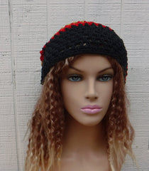 Jamaica Rasta colors cotton slouchy beanie small dread tam hat summer beanie