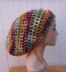 Cinnamon Cedar cotton slouchy beanie small dread tam hat summer beanie