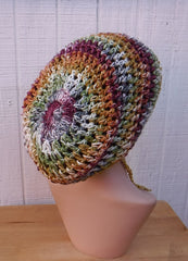 Cinnamon Cedar cotton slouchy beanie small dread tam hat summer beanie