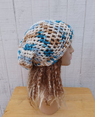 By The Sea Ombre cotton slouchy beanie small dread tam hat summer beanie
