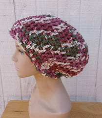 Grapevine Ombre cotton slouchy beanie small dread tam hat summer beanie