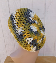 Sunrise Ombre cotton slouchy beanie small dread tam hat summer beanie