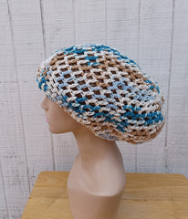 By The Sea Ombre cotton slouchy beanie small dread tam hat summer beanie