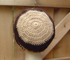 I love the Seventies Bohemian Hippie Slouchy Beanie Hat Handmade in Crochet small dread tam