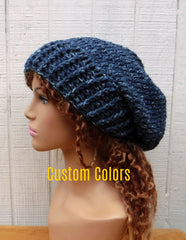 Custom Color Handmade Stonewash Slouchy Beanie Soft woman slouchy hat