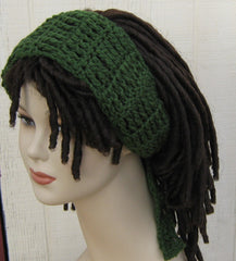 Thyme Green Dread headband dreadband head hair band wrap scarf hippie bandana
