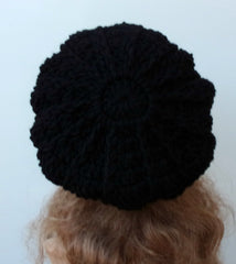 Black Newsboy cap for women or men Visor Hat Slouchy Newsboy Beanie Billed