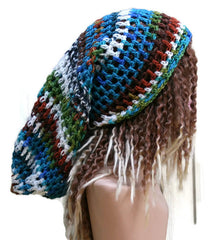 Dreadlocks hat, Very long hat, Dread Tam hat, Slouchy Beanie, Hippie slouch Hat
