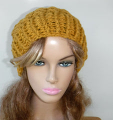 Choose color Handmade Textured Slouchy Beanie, soft woman slouchy hat