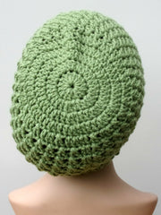 Lettuce green Baggy Hipster Hat Slouchy Hippie Beanie Handmade Crochet